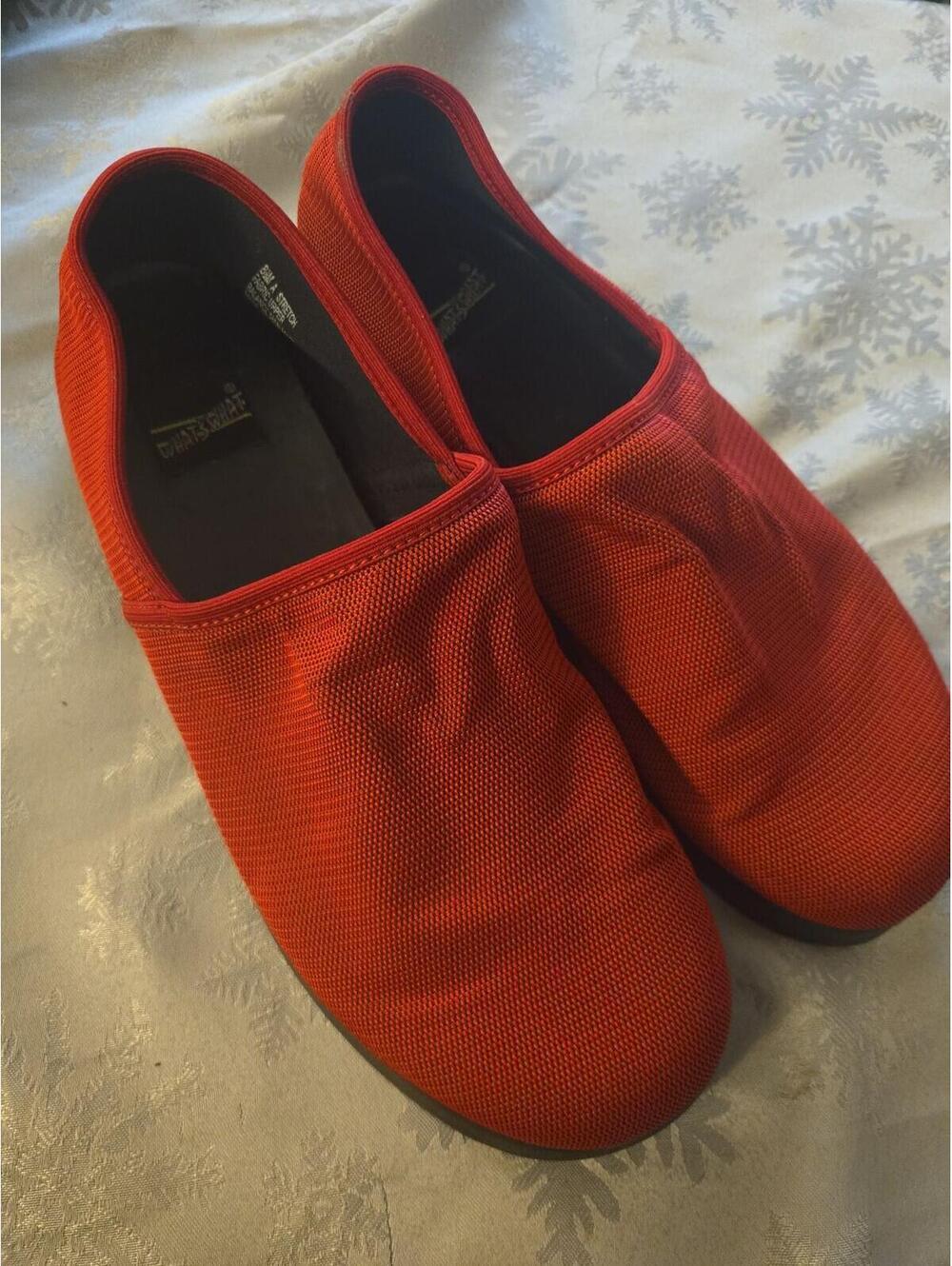 Vintage What's What Red Stretch Mesh Loafers Size 8.5M - Picture 6 of 6